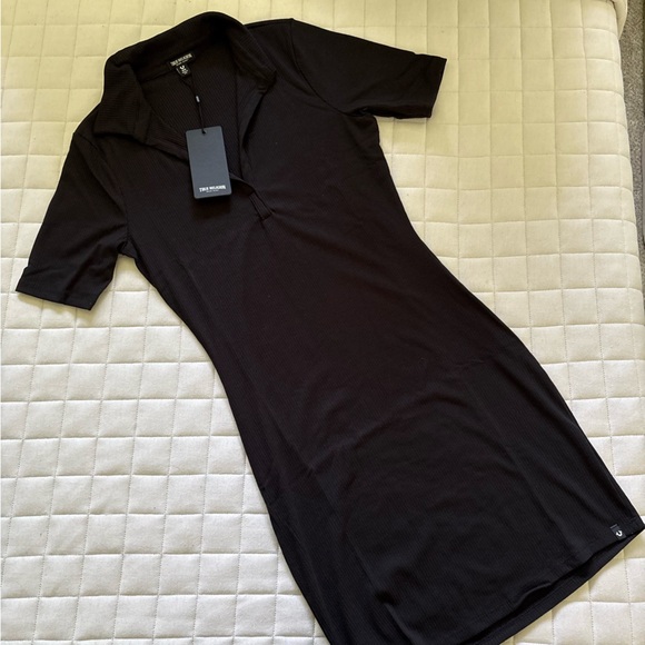True Religion Women’s Black Polo Mini Dress - Picture 1 of 5